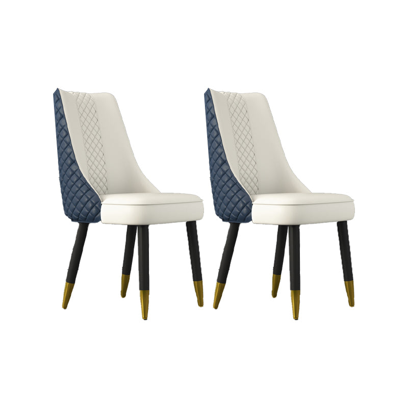 Industrial Style Dining Chairs Faux Leather Kitchen Chairs with Wood Legs