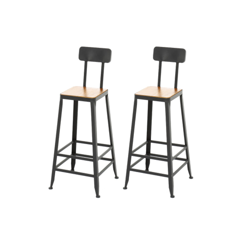 Contemporary Metal Dining Stool Armless Bar Stool with Black Base