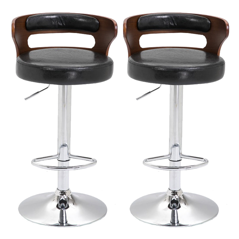 Swivel Adjustable Height Bar Stool Industrial Metal Bristol with Footrest