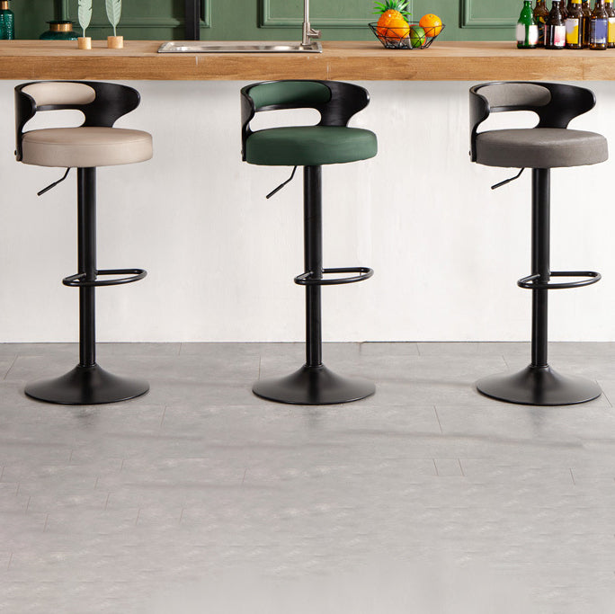 Swivel Adjustable Height Bar Stool Industrial Metal Bristol with Footrest