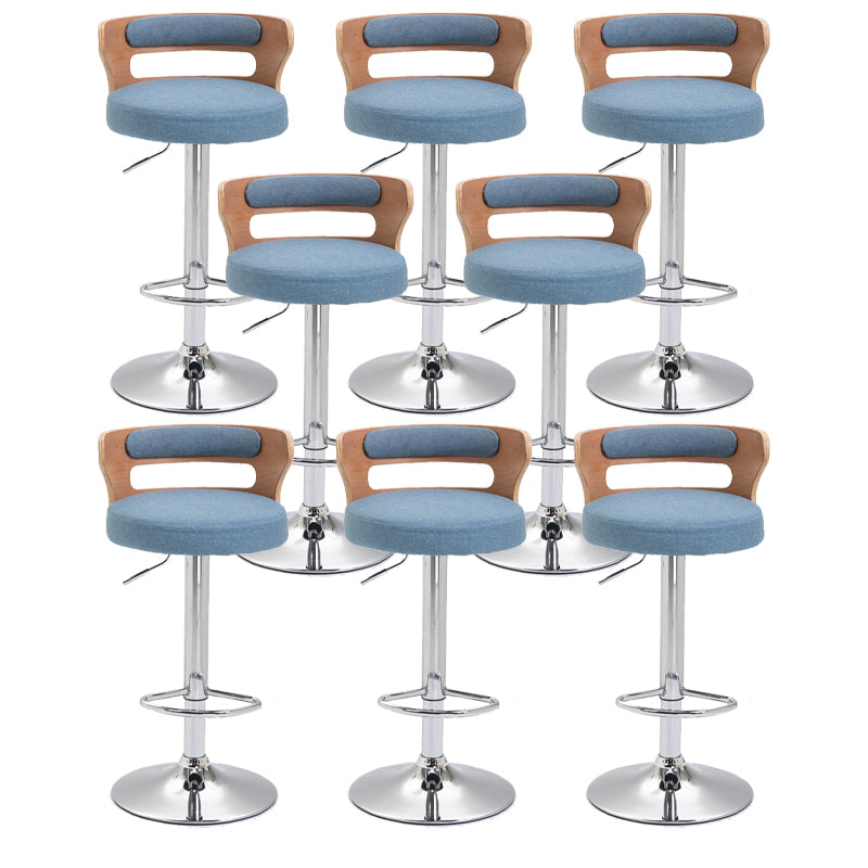 Swivel Adjustable Height Bar Stool Industrial Metal Bristol with Footrest