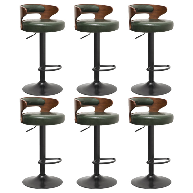 Swivel Adjustable Height Bar Stool Industrial Metal Bristol with Footrest