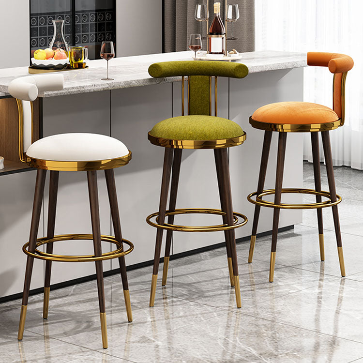 Contemporary Metal Bar Stool Footrest Counter Stool for Restaurant