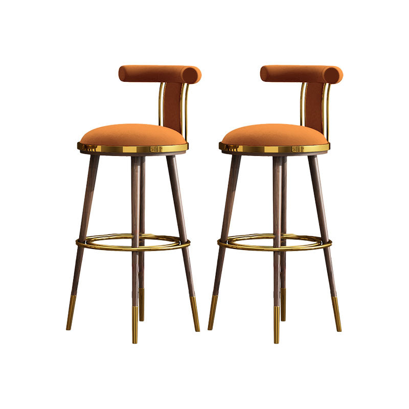 Contemporary Metal Bar Stool Footrest Counter Stool for Restaurant