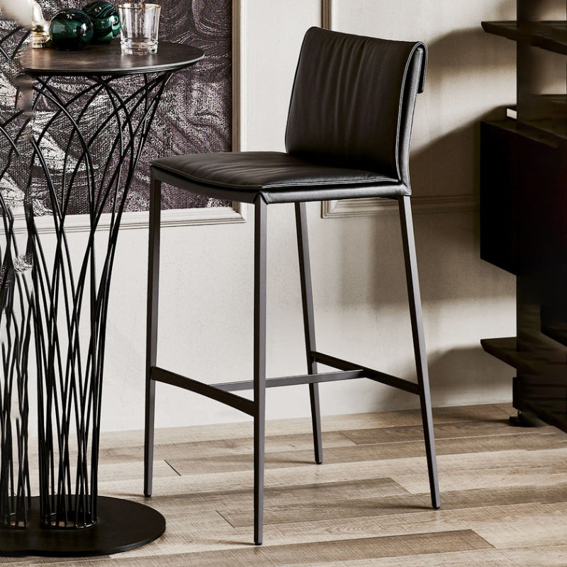 Contemporary Style Metal Bar Stool Footrest Counter Stool for Restaurant