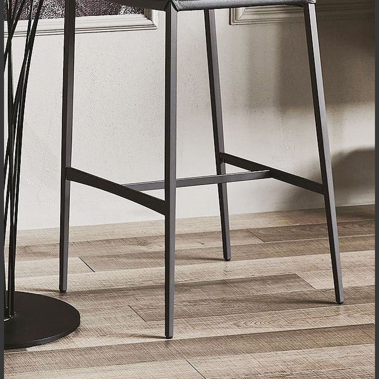Contemporary Style Metal Bar Stool Footrest Counter Stool for Restaurant
