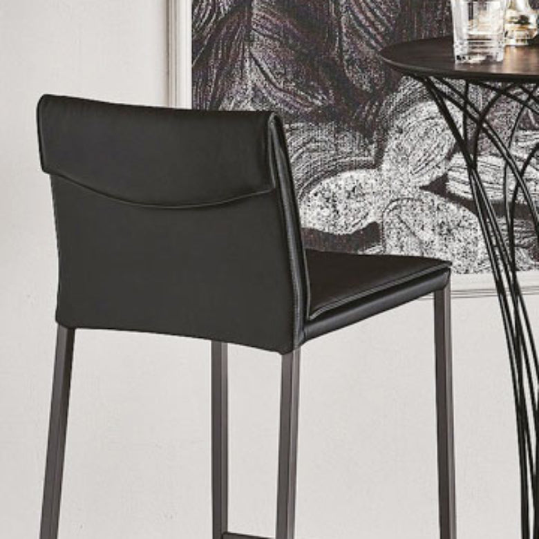 Contemporary Style Metal Bar Stool Footrest Counter Stool for Restaurant