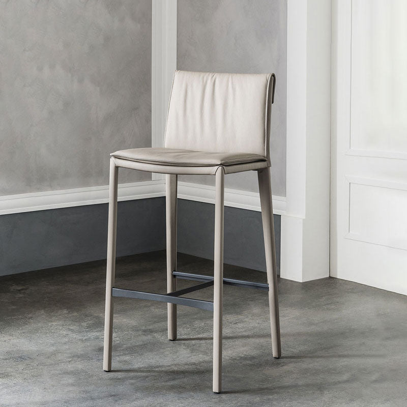 Contemporary Style Metal Bar Stool Footrest Counter Stool for Restaurant