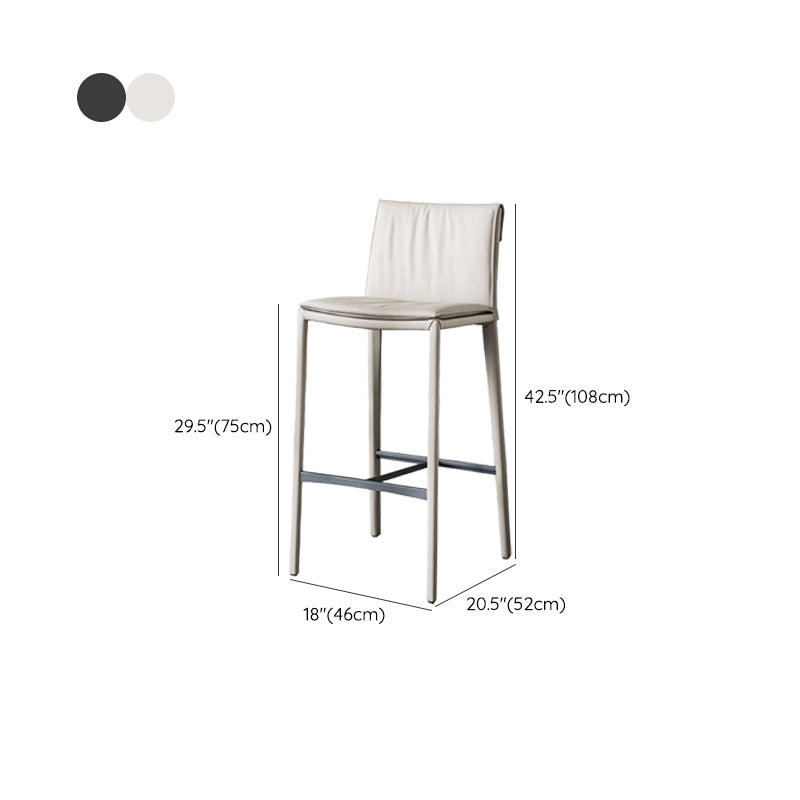 Contemporary Style Metal Bar Stool Footrest Counter Stool for Restaurant