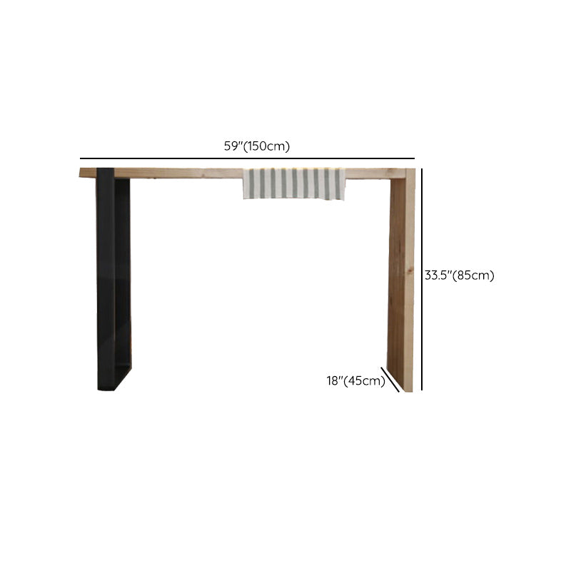 Indoor Contemporary Bar Dining Table Rectangle Wood Bar Stool Table