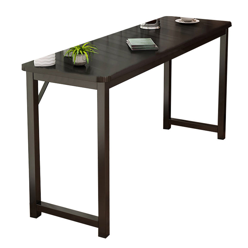 Contemporary Pub Table with Metal Frame Matte Finish Faux Wood Top Bar Table