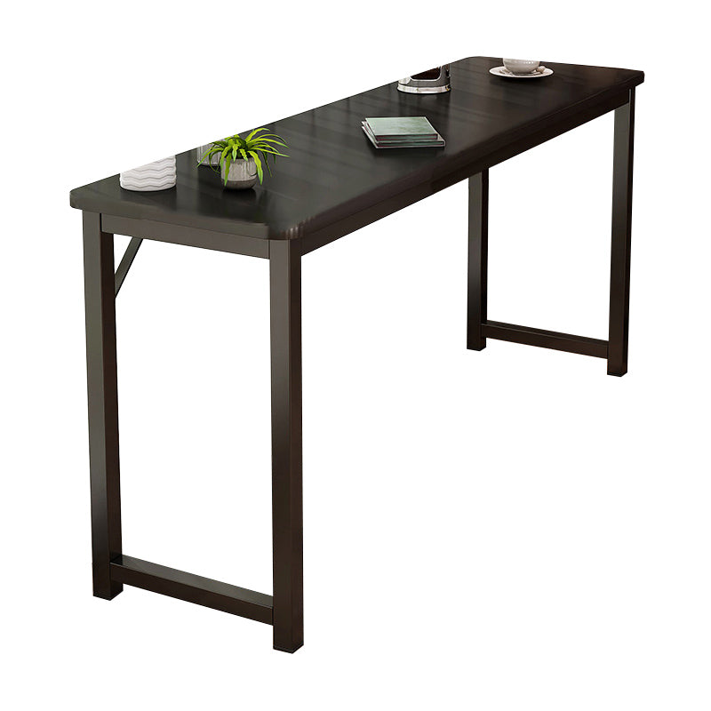 Contemporary Pub Table with Metal Frame Matte Finish Faux Wood Top Bar Table