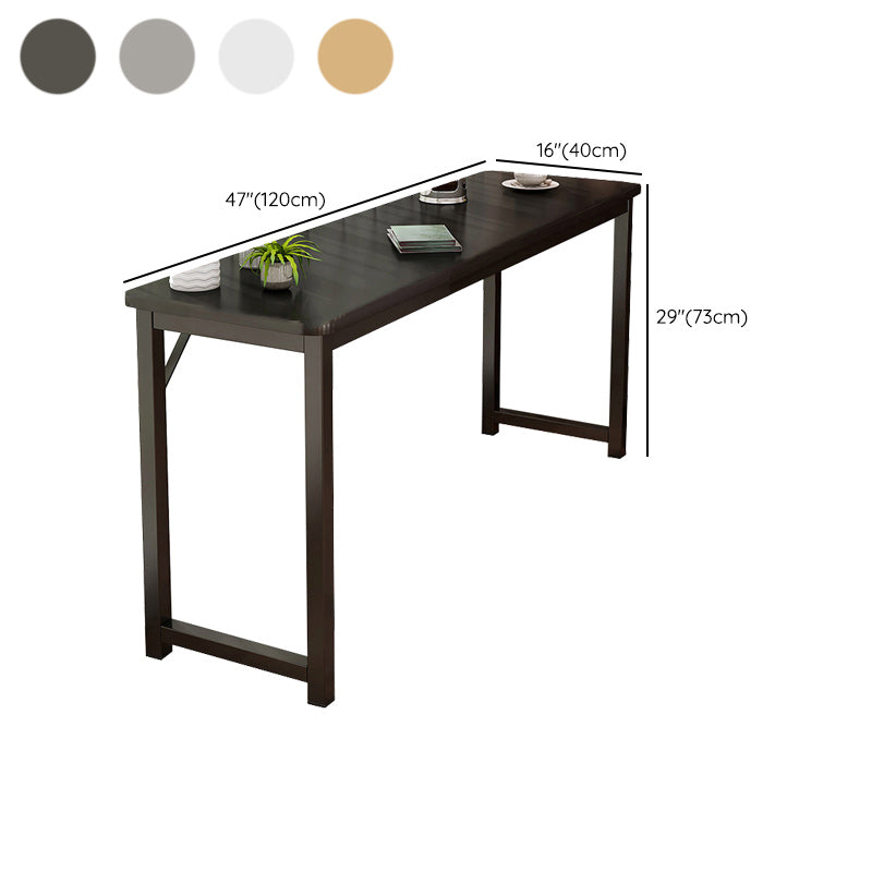 Contemporary Pub Table with Metal Frame Matte Finish Faux Wood Top Bar Table