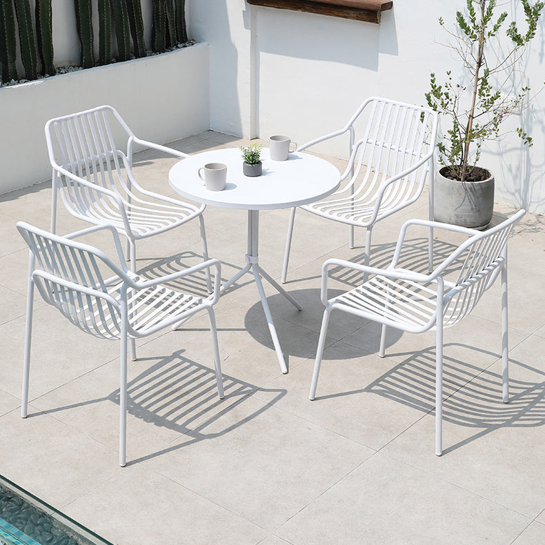 Contemporary Style 1/5 Pcs Bistro Set Metal Round Bistro Table Set