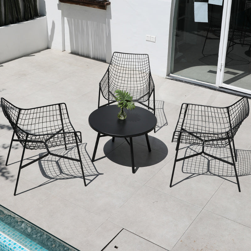 Contemporary Style 1/3/4/5 Pcs Bistro Set Metal Bistro Table Set