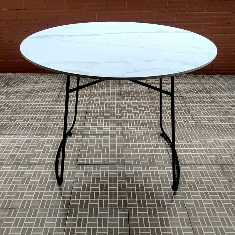 Modern Stone Patio Dining Table 1/3/4/5 Pieces Round Dining Set
