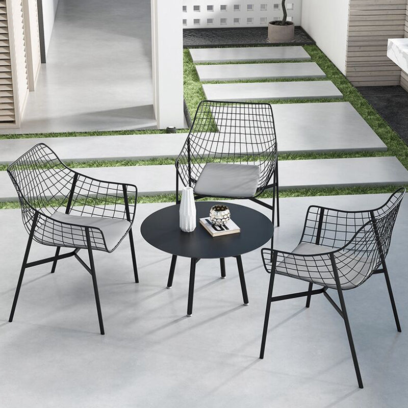 Modern Stone Patio Dining Table 1/3/4/5 Pieces Round Dining Set