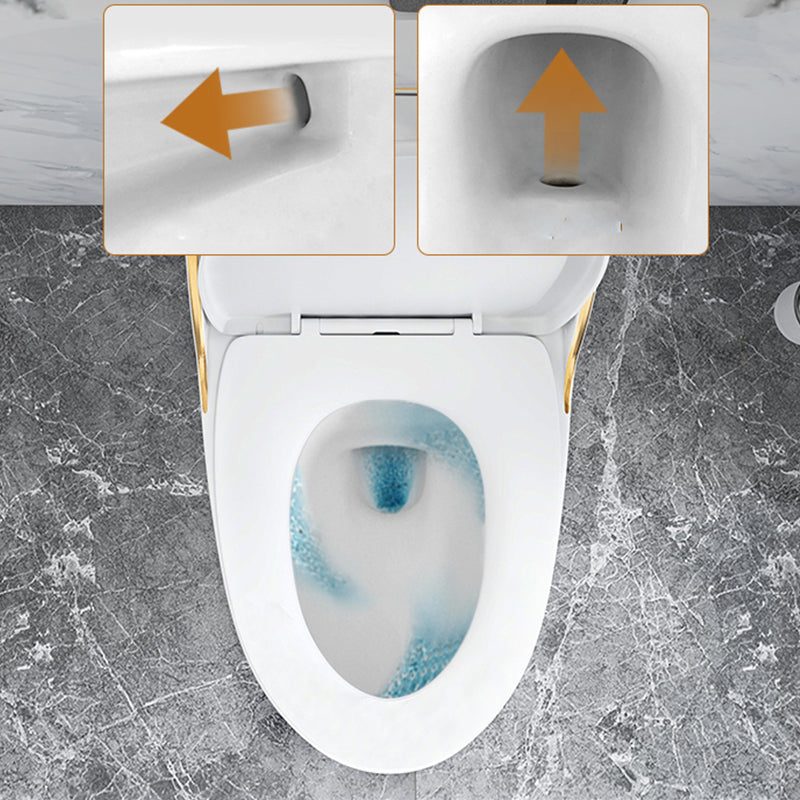 Modern Seat Included Flush Toilet One-Piece White Urine Toilet for Bathroom