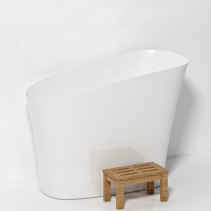 Antique Finish Soaking Oval Bath Stand Alone Modern Bathtub (Stool not Included)