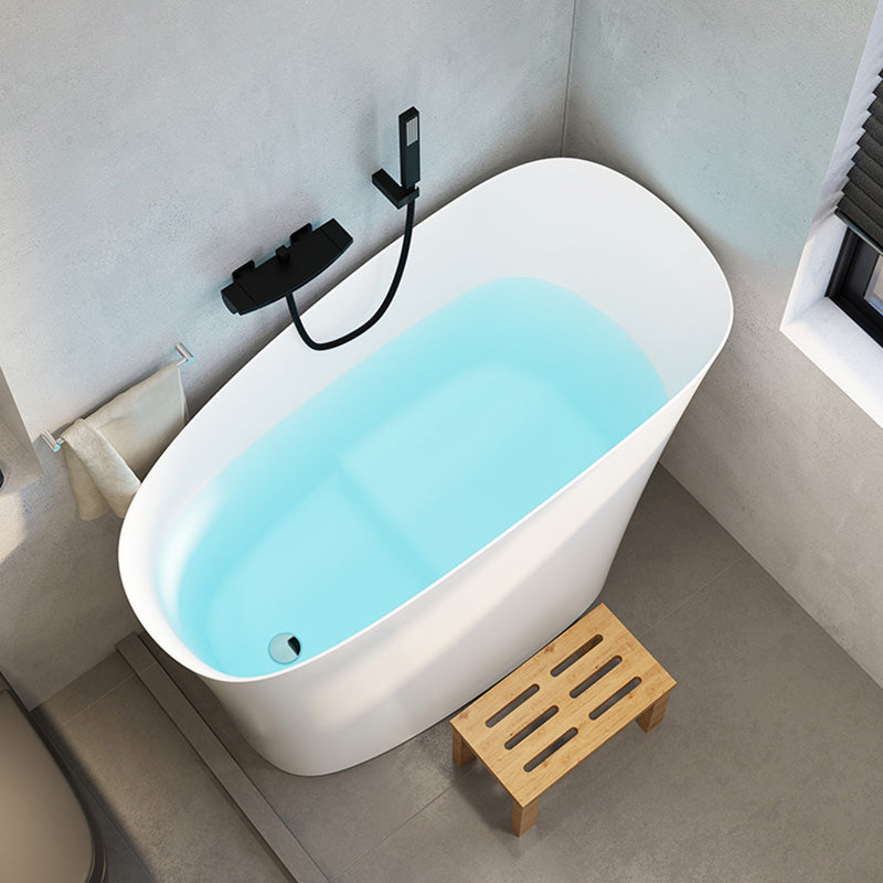 Antique Finish Soaking Oval Bath Stand Alone Modern Bathtub (Stool not Included)