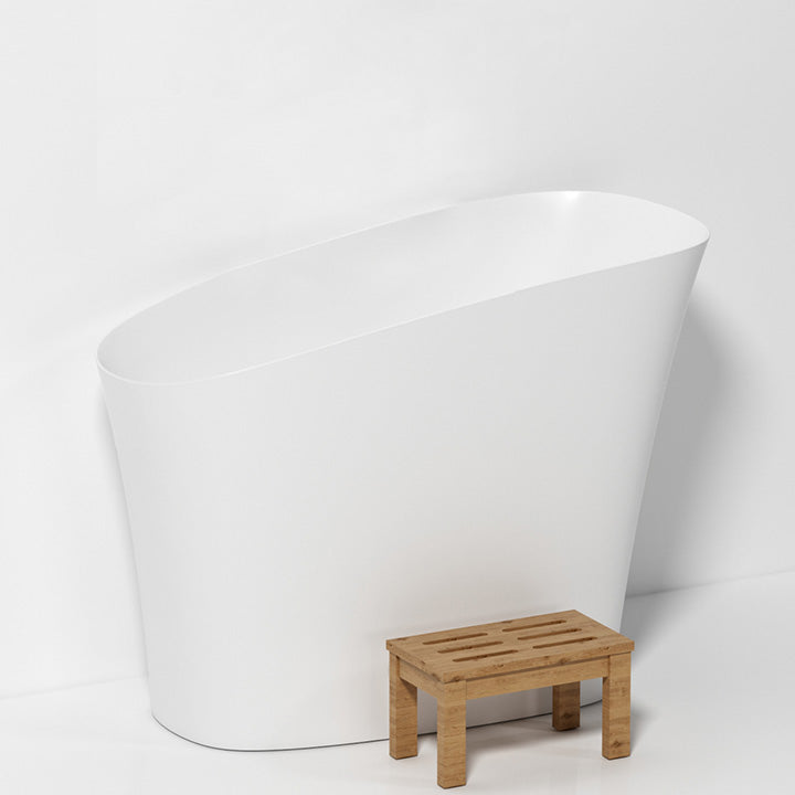 Antique Finish Soaking Oval Bath Stand Alone Modern Bathtub (Stool not Included)