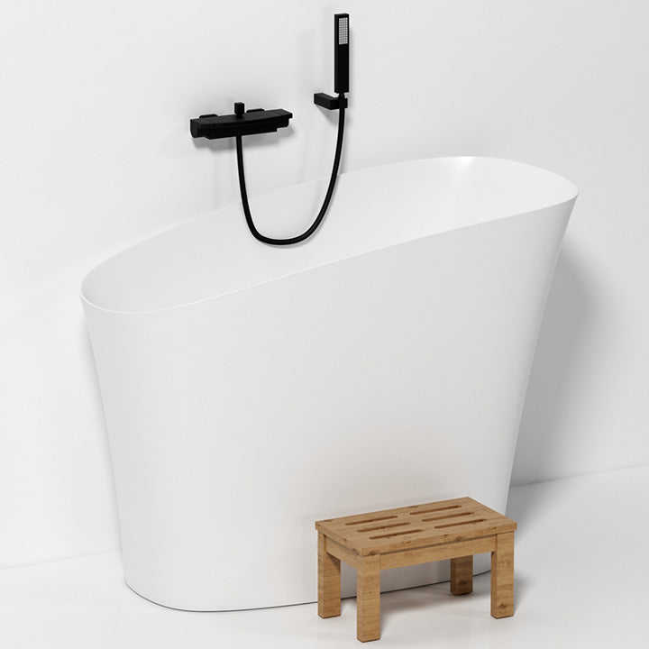 Antique Finish Soaking Oval Bath Stand Alone Modern Bathtub (Stool not Included)