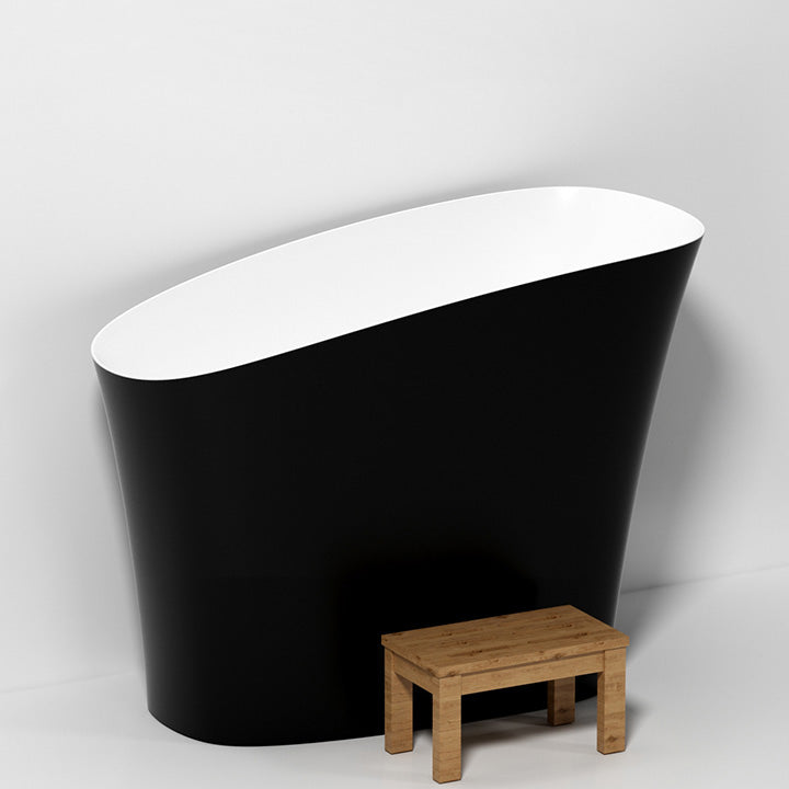 Antique Finish Soaking Oval Bath Stand Alone Modern Bathtub (Stool not Included)