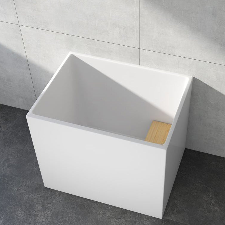 Modern Rectangular Acrylic Bathtub Freestanding Soaking Center Bath (Board not Included)