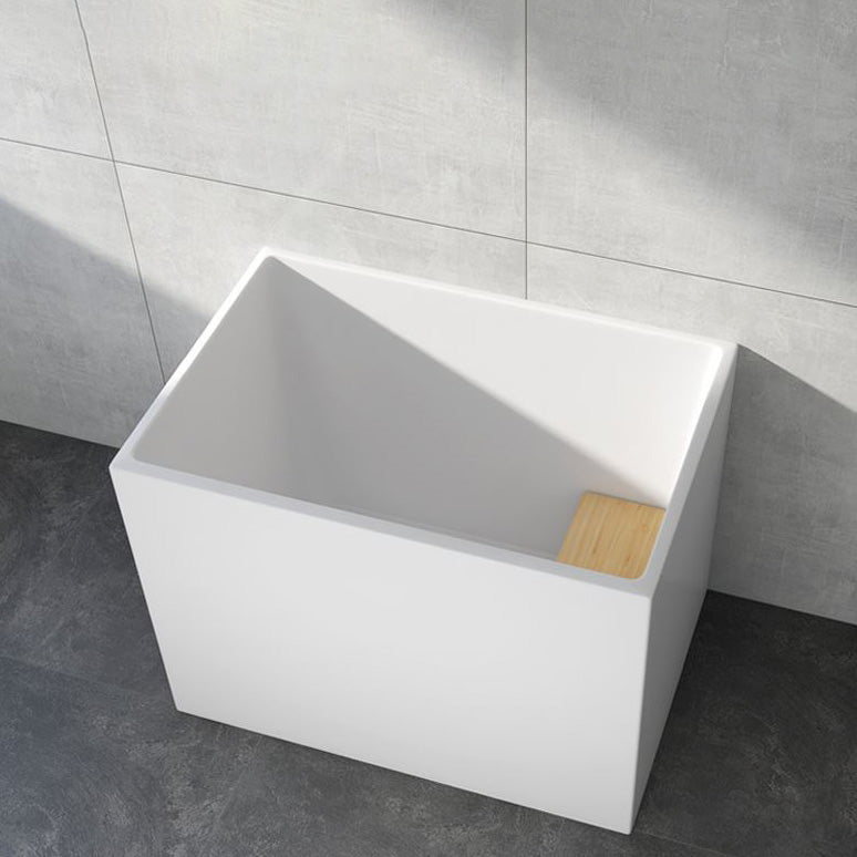 Modern Rectangular Acrylic Bathtub Freestanding Soaking Center Bath (Board not Included)