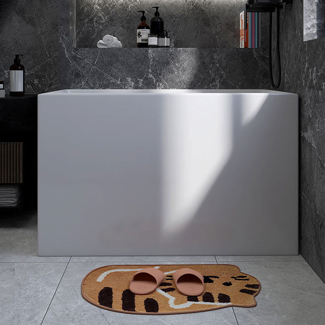 Modern Rectangular Acrylic Bathtub Freestanding Soaking Center Bath (Board not Included)