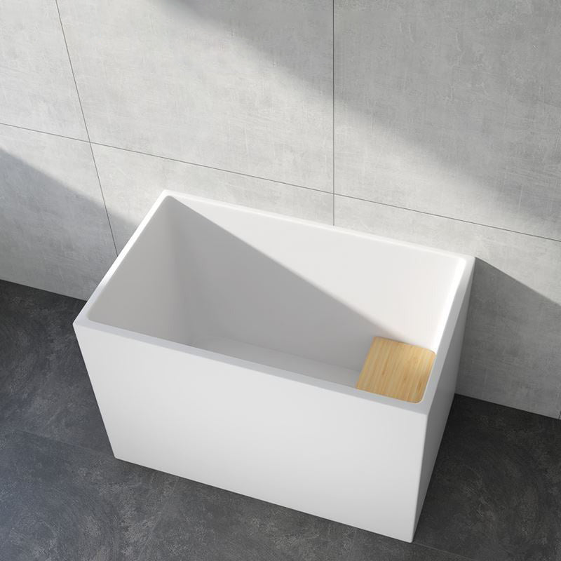 Modern Rectangular Acrylic Bathtub Freestanding Soaking Center Bath (Board not Included)
