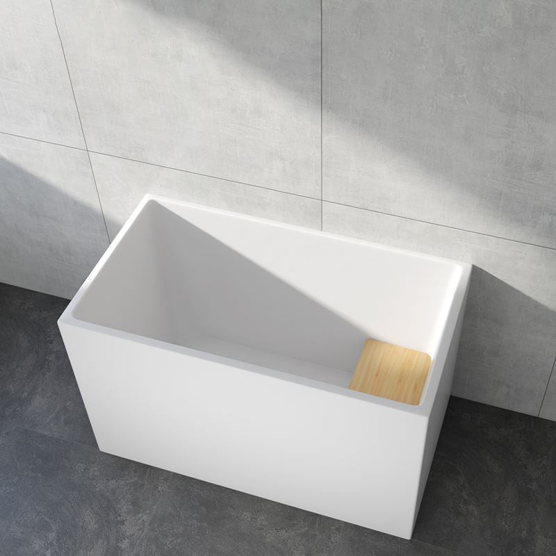 Modern Rectangular Acrylic Bathtub Freestanding Soaking Center Bath (Board not Included)
