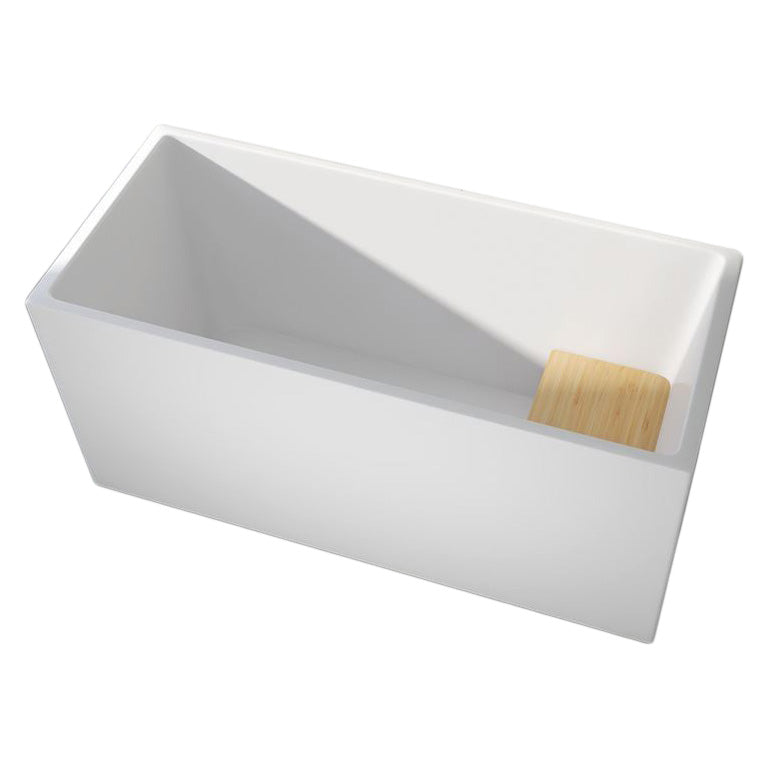Modern Rectangular Acrylic Bathtub Freestanding Soaking Center Bath (Board not Included)