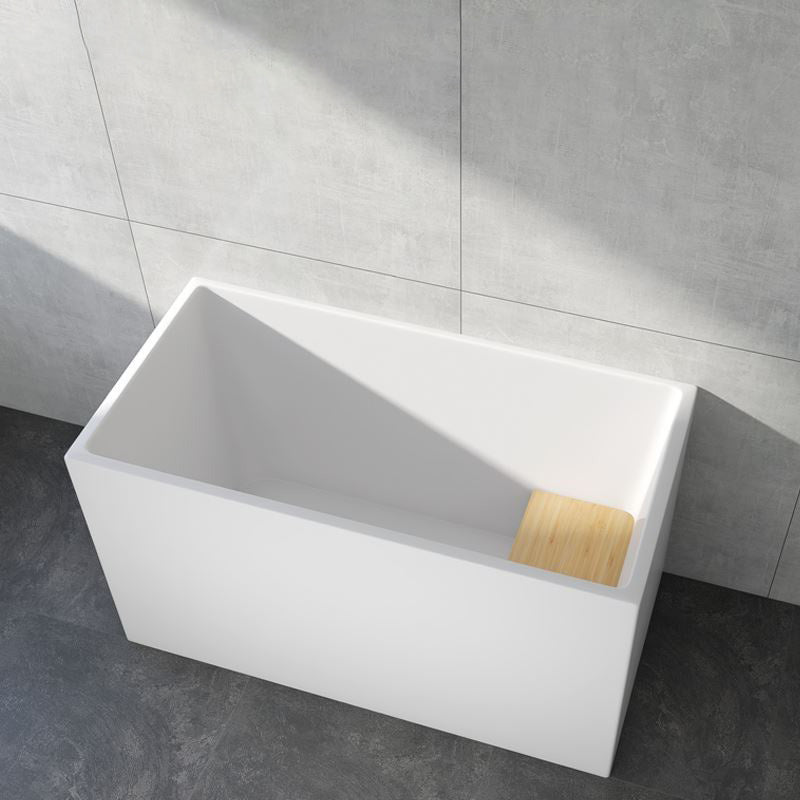 Modern Rectangular Acrylic Bathtub Freestanding Soaking Center Bath (Board not Included)