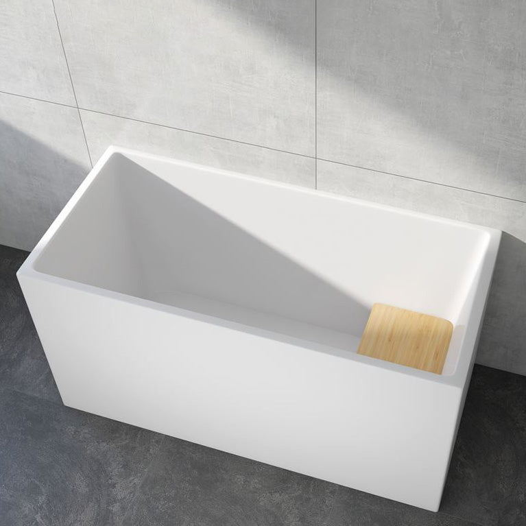 Modern Rectangular Acrylic Bathtub Freestanding Soaking Center Bath (Board not Included)