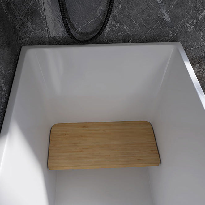 Modern Rectangular Acrylic Bathtub Freestanding Soaking Center Bath (Board not Included)