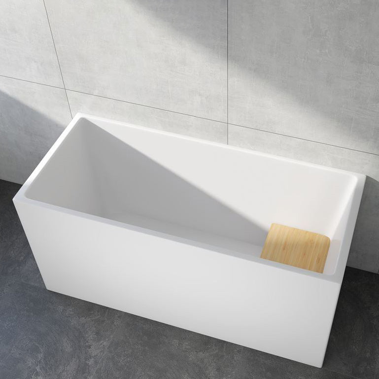 Modern Rectangular Acrylic Bathtub Freestanding Soaking Center Bath (Board not Included)