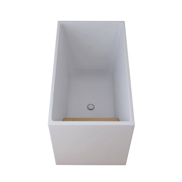 Modern Rectangular Acrylic Bathtub Freestanding Soaking Center Bath (Board not Included)