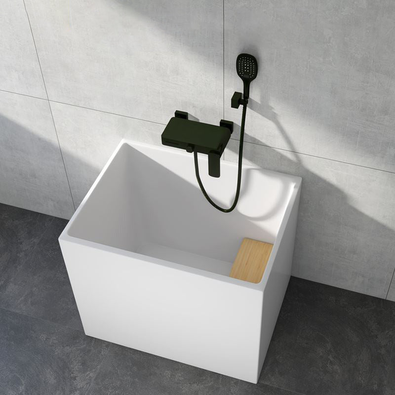 Modern Rectangular Acrylic Bathtub Freestanding Soaking Center Bath (Board not Included)