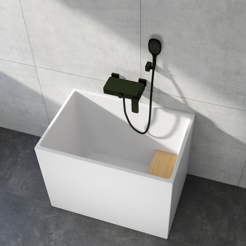 Modern Rectangular Acrylic Bathtub Freestanding Soaking Center Bath (Board not Included)