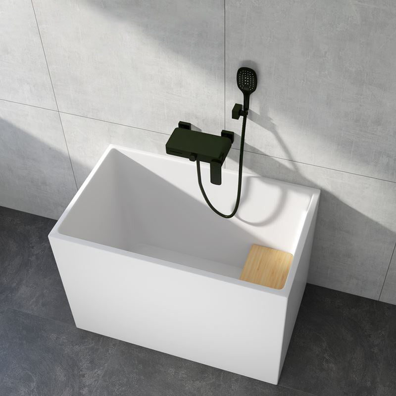 Modern Rectangular Acrylic Bathtub Freestanding Soaking Center Bath (Board not Included)