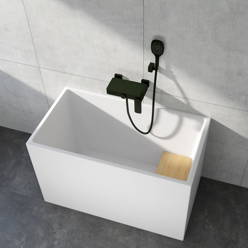Modern Rectangular Acrylic Bathtub Freestanding Soaking Center Bath (Board not Included)