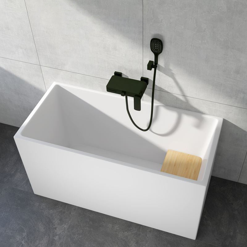 Modern Rectangular Acrylic Bathtub Freestanding Soaking Center Bath (Board not Included)