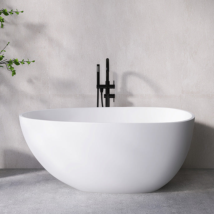 Antique Finish Soaking Bathtub Back to Wall Oval Modern Bath Tub