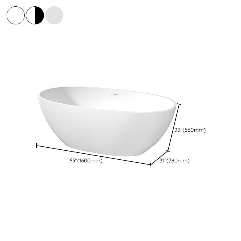 Antique Finish Oval Soaking Bathtub Stand Alone Modern Bath Tub