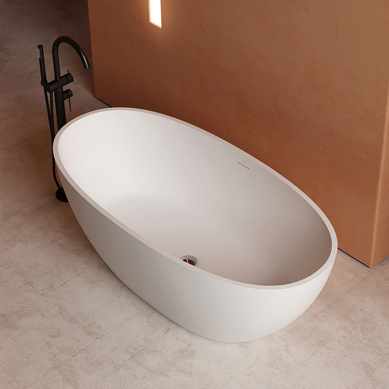 Antique Finish Oval Soaking Bath Stand Alone Modern Bath Tub