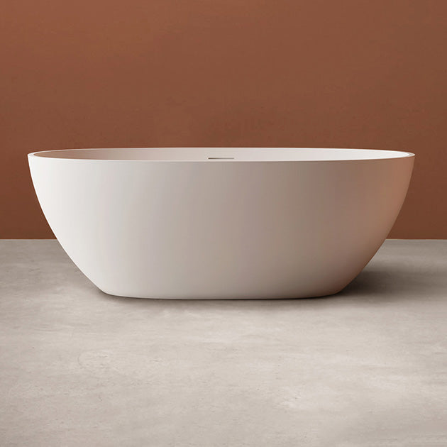 Antique Finish Oval Soaking Bath Stand Alone Modern Bath Tub