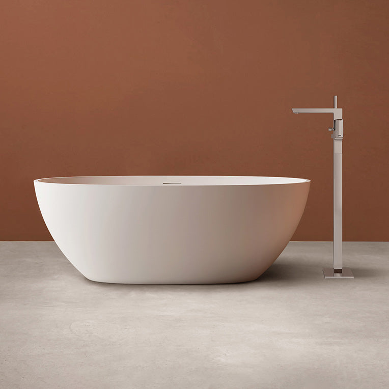 Antique Finish Oval Soaking Bath Stand Alone Modern Bath Tub