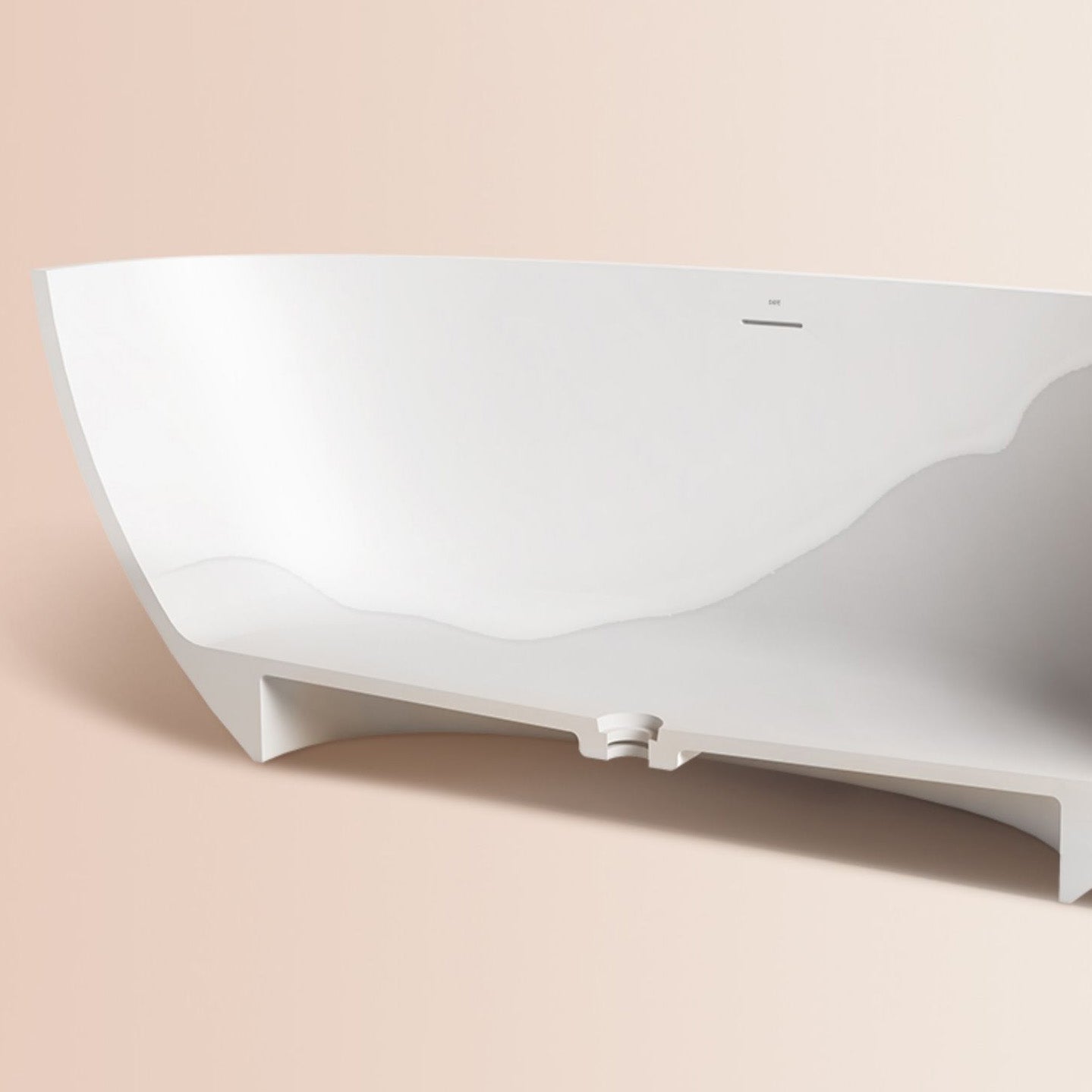 Antique Finish Oval Soaking Bath Stand Alone Modern Bath Tub