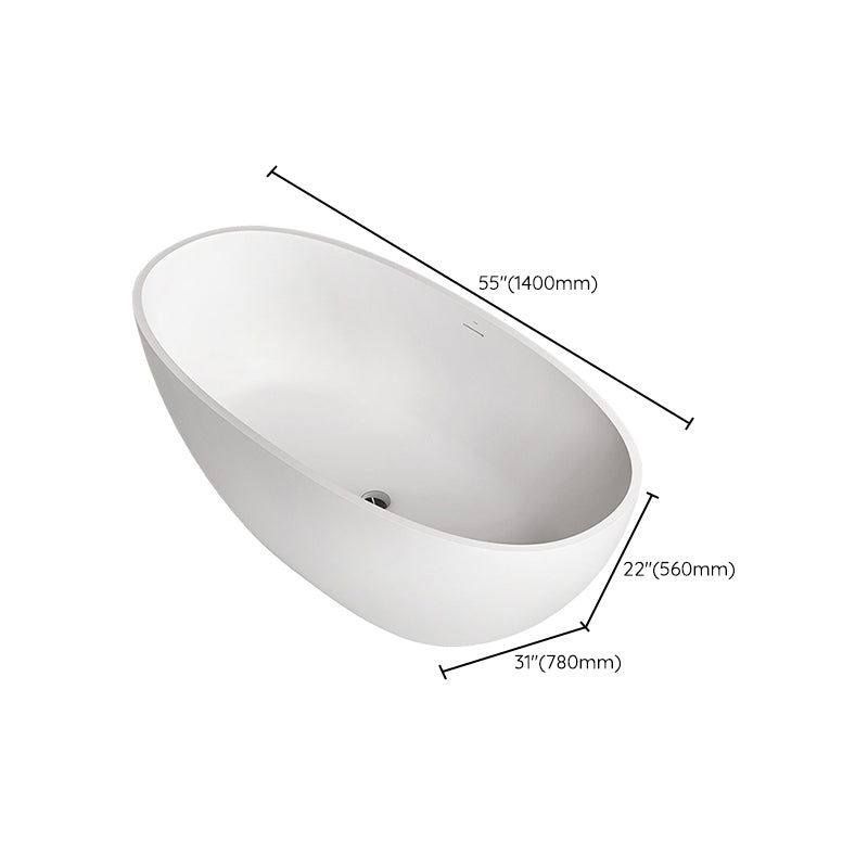 Antique Finish Oval Soaking Bath Stand Alone Modern Bath Tub